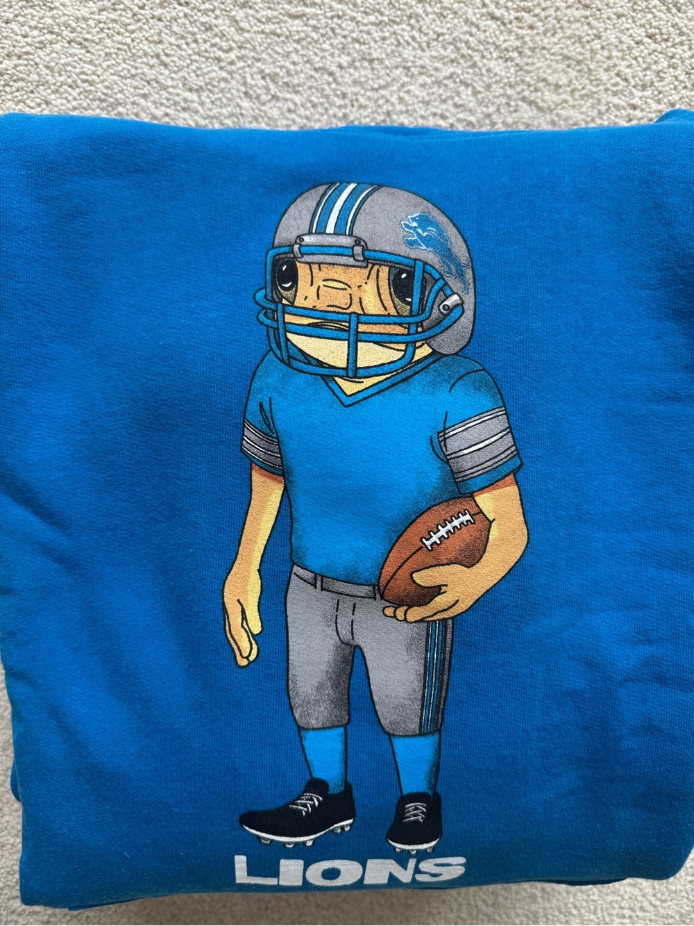 Bad Bunny Concho Detroit Lions Graphic Sweatshirt - Blue
